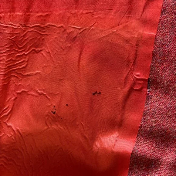 Vintage Cranberry Wool Tweed Weave Coat with Bakelite-Look Buttons Medium - Picture 7 of 16